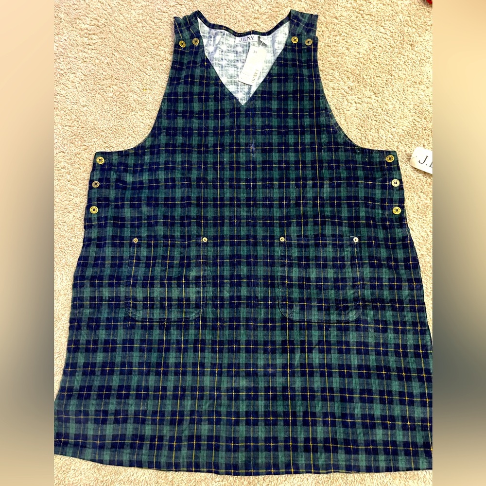 Women’s Plaid Corduroy Overall Jumper VINTAGE PLUS